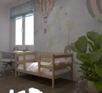 Кровать детская, подростковая "Кроха", спальное место 160х80, натуральный цвет, из массива