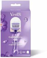 Подарочный набор Gillette Venus, бритва с кассетой, 2 сменные кассеты для бритья, подставка