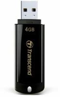 Флеш-диск 4 GB, TRANSCEND Jet Flash 350, USB 2.0, черный