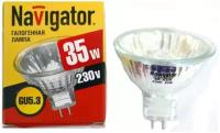 Лампа галогеновая сетевая 35W D=51 220V GU5.3 С рефлектором 94205 NAVIGATOR