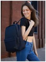 Рюкзак женский городской спортивный школьный для прогулок черный текстильный