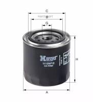 HENGST FILTER H10W12 Фильтр масл. VW POLO 1.7D,1.9D 94=>