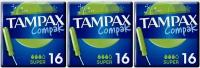 Tampax Тампоны женские с аппликатором Compak Super Duo, 16 шт, 3 уп