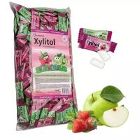 Жевательная резинка Miradent Xylitol Земляника и Яблоко, 200х2 шт