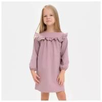 Платье для девочки с рюшей KAFTAN "Basic line", размер 30 (98-104), цвет сиреневый