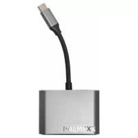 Адаптер-переходник PALMEXX 4в1 USB-C (Type-c) to HDMI+VGA+USB3.0+USBC