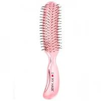 I LOVE MY HAIR Расческа для сухих и влажных волос, щетка ILMH "Aqua Brush" 18280SC розовая прозрачная, размер M