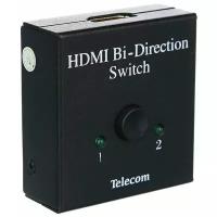 Разветвитель HDMI 2-->1, переключатель HDMI 1-->2, двунаправленный, Telecom