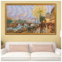 Гобеленовая картина "Набережная Сены" 93 х57 см
