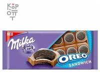 Шоколад Milka Oreo Sandwich 92 гр 4 шт