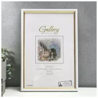 Фоторамка пластик "Gallery" 20х30 см, 636461 белый с золотом