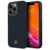 Чехол CG Mobile Mercedes Liquid silicone Hard для iPhone 14 Pro Max, цвет Синий (MEHCP14XSILNA)