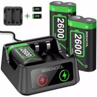 Зарядная станция с 2 аккумуляторами 2600mAh для XBOX ONE / SERIES S X BEBONCOOL