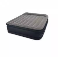 Двуспальная надувная кровать Intex 64136 "Deluxe Pillow Rest Raised Bed" + насос (203х152х42см)