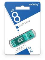 Флеш-накопитель USB 2.0 Smartbuy 8GB Glossy series Green (SB8GBGS-G)