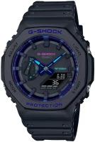 Наручные часы CASIO G-Shock GA-2100VB-1A, черный, фиолетовый