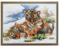 1564 Набор для вышивания Риолис 'Тигрята в снегу', 40*30 см
