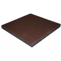Резиновая плитка 500х500х40 мм, коричневая