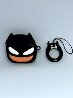 Чехол кейс для наушников Аирподс 3 (Airpod's 3) Batman Черный Рыцарь, с кольцом