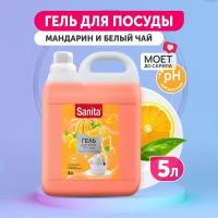 SANFOR Белизна гель 3 в 1 отбеливатель, 5 л + SANITA средство для мытья посуды, 5 л