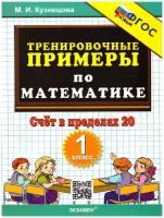 Тренировочные примеры по математике 1 класс. Счет в пределах 20. ФГОС