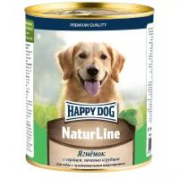 Влажный корм для собак Happy Dog NaturLine, при чувствительном пищеварении, ягненок с сердцем, печенью и рубцом 12 шт. х 970 г