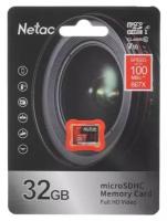 Netac Карта памяти Micro SecureDigital 32GB MicroSD P500 Extreme Pro, Retail version card only NT02P500PRO-032G-S