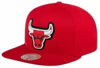 Бейсболка с прямым козырьком MITCHELL NESS 6HSSMM19490-CBURED1 Chicago Bulls NBA, размер ONE