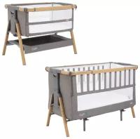 Кровать-трансформер приставная Tutti Bambini CoZee XL 120*60 см Oak/Charcoal 211209/3590