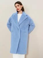 Пальто утепленное укороченное спущенный рукав "Торонто Via" голубое