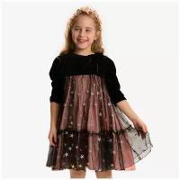 Платье для девочек Kapika FJGCD03-99 черный, размер 122