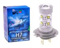 Автомобильные светодиодные лампы H7 - 10 CREE + Линза