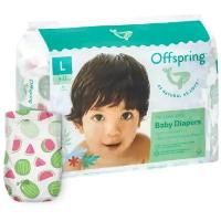 Offspring подгузники, L 9-13 кг. 36 шт. расцветка Арбузы