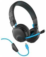 Гарнитура игровая JLAB Play Gaming Wireless Headset On Ear, для компьютера и игровых консолей, накладные, bluetooth, черный [ieughbplayrblkblu4]