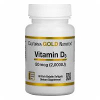 Витамин Д3 (Vitamin D3 California Gold Nutrition), 50 мкг (2000 МЕ)
