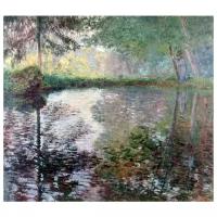 Репродукция на холсте Пруд в Монжероне (Pond at Montgeron) Моне Клод 45см. x 40см