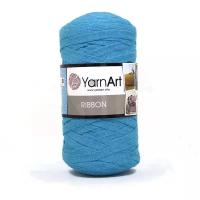 Пряжа YarnArt 'Ribbon' 250гр 125м (60% хлопок, 40% вискоза и полиэстер) (763 голубой) 4 шт
