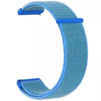 Ремешок нейлоновый GSMIN Woven Nylon 20 для Samsung Gear Sport / S2 Classic / Galaxy Watch (42 mm) / Watch Active (Голубой)