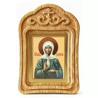 Блаженная Матрона Московская, икона в резной деревянной рамке
