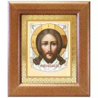 Нерукотворный Образ Господа Иисуса Христа, икона в деревянной рамке 8*9,5 см