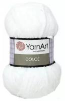 Пряжа YarnArt Dolce Белый (741) 2 мотка 100 г/120 м (100% микрополиэстер) ярнарт дольче