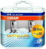 OSRAM 64193ULTDUOBOX Лампа 12 В H4 60/55 Вт Р43 Ultra Life галогенная 2 шт. Osram *