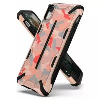 Противоударный чехол для iPhone XR - Ringke Dual-X Camo Pink