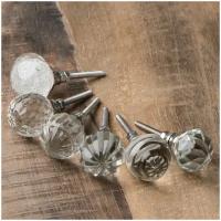 Набор из 6-ти мебельных ручек Set Of 6 Knobs Clear Glass Anvers