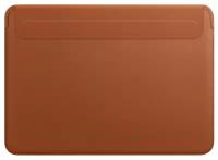 Чехол-папка-футляр-конверт MyPads M1567 для ноутбука Mi Notebook, Lenovo Yogabook, Thinkpad, Redmibook, Matebook, Magicbook диагональю 15,6-16 из качественной эко-кожи с мягкой подкладкой и магнитной крышкой коричневый