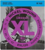 Набор струн D'Addario XL Nickel Wound EXL120, 1 уп
