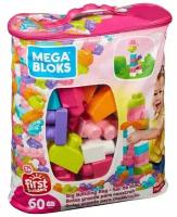 Конструктор Mattel Mega Bloks First Builders из 60 деталей CYP67 для девочек, розовый