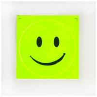 Светоотражающая наклейка "Смайл", d-11 см, цвет желтый