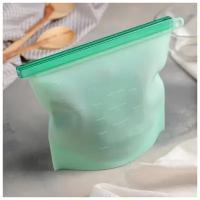 Силиконовый пакет zip lock, 21,5х18 см, 1,1 л, многофункциональный, герметичный