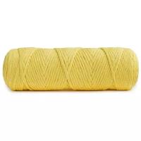 Пряжа Узелки из Питера Шпагат для рукоделия (вязания, макраме), 100 % хлопок, 290 г, 100 м, 1 шт., желтый 100 м